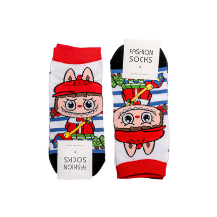 Labubu Character Ankle Socks – 5 Pairs, One Size Fits All