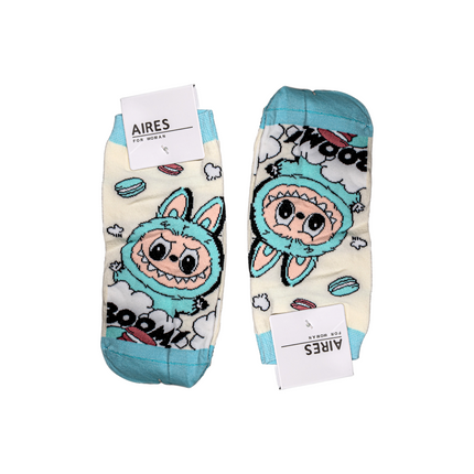 Labubu Character Ankle Socks (Fun Mix) – 5 Pairs, One Size Fits All