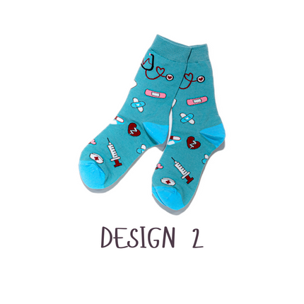 Healthcare Workers Crew Socks – 1 Pair, One Size (Adults)