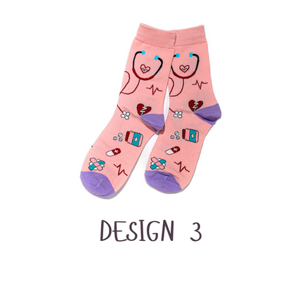 Healthcare Workers Crew Socks – 1 Pair, One Size (Adults)