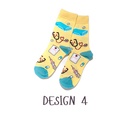 Healthcare Workers Crew Socks – 1 Pair, One Size (Adults)