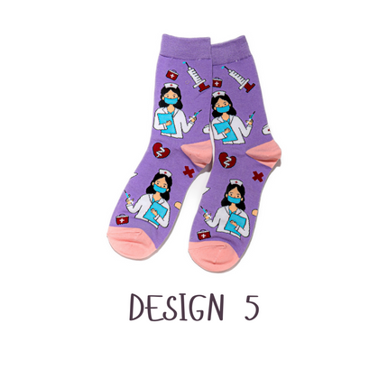 Healthcare Workers Crew Socks – 1 Pair, One Size (Adults)