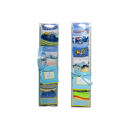 Baby Socks Gift Set (Boys’ Designs) – 7 Pairs, 0–12 Months