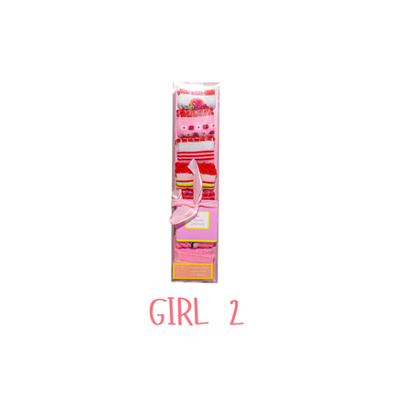 Baby Socks Gift Set (Girls’ Designs) – 7 Pairs, 0–12 Months