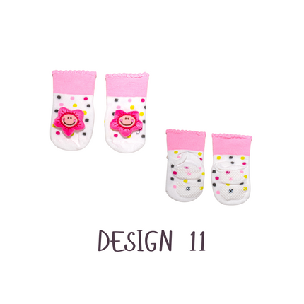 Baby Anti-Slip Cartoon Socks (Assorted Designs) – 1 Pair, 0-12 Months