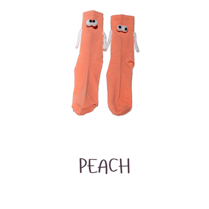 Cute 3D Magnetic Cartoon Crew Socks – 1 Pair, One Size (Adults)