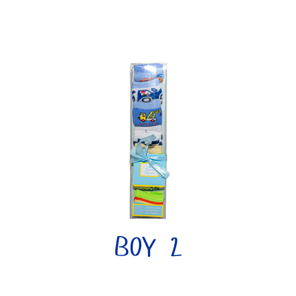 Baby Socks Gift Set (Boys’ Designs) – 7 Pairs, 0–12 Months