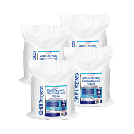 Germisept Multi-Purpose Cleaning Wipes – 6 x 8 in, 4 Rolls | 800 Wipes Each
