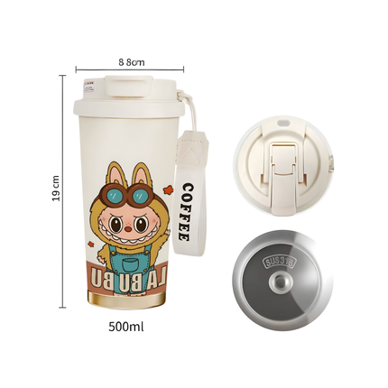 Labubu Dupe Stainless Steel Coffee Tumbler – 17oz | 500mL