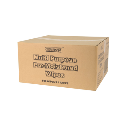 Germisept Multi-Purpose Cleaning Wipes – 6 x 8 in, 4 Rolls | 800 Wipes Each