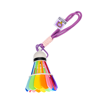 Premium 3D Printed Rainbow Shuttlecock – Multi-Color Bag Charm