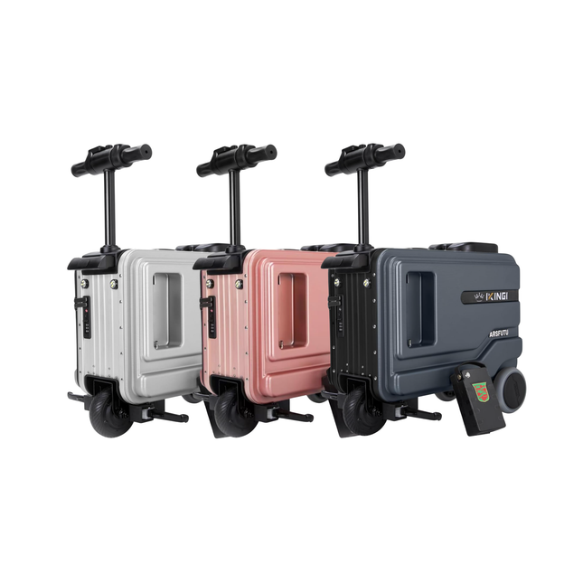 Electric Rideable Carry-On Suitcase – 20-Inch Smart Luggage with Night Light & Cup Holder