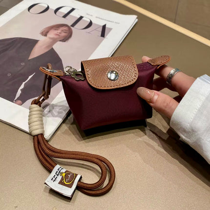 Mini Color Block Nylon Coin Purse – Bag Charm & Accessory