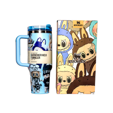 Stanley x Labubu Quencher H2.0 Tumbler Dupe – 40oz | 1.18L Capacity