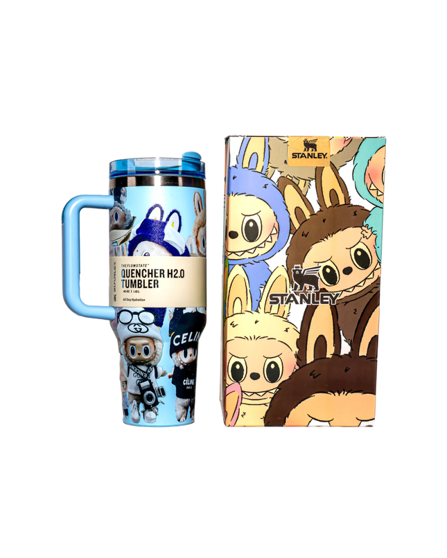 Stanley x Labubu Quencher H2.0 Tumbler Dupe – 40oz | 1.18L Capacity