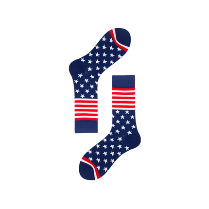 USA Inspired Stars & Stripes Crew Socks – Casual Style