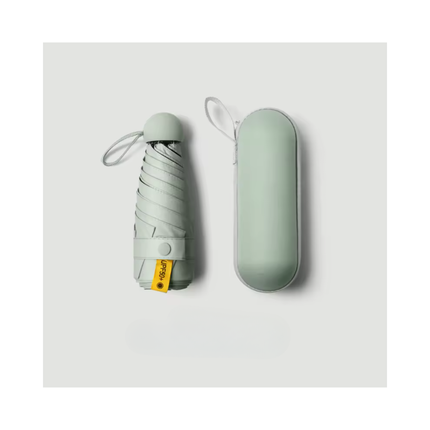 Mini Pocket Umbrella with Hard Case – 6-Rib Compact Travel Umbrella