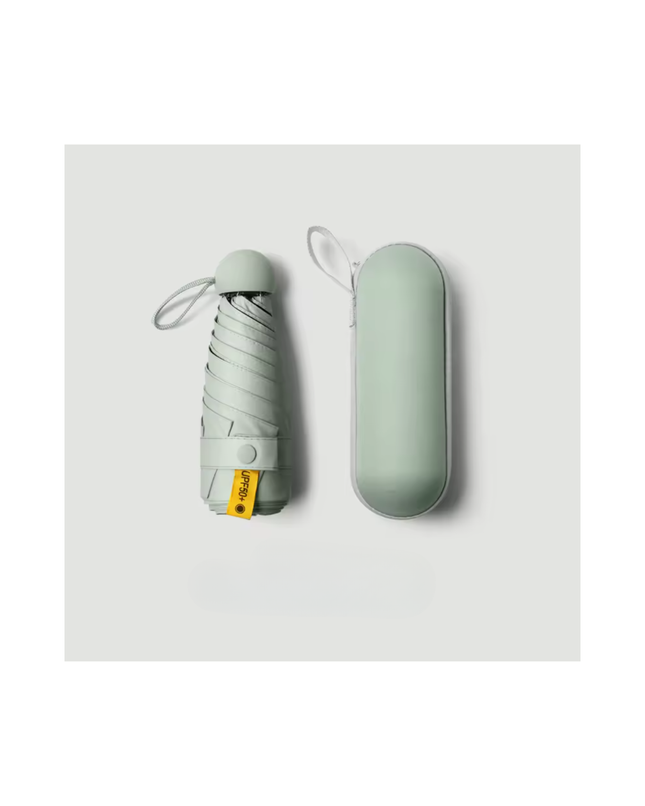 Mini Pocket Umbrella with Hard Case – 6-Rib Compact Travel Umbrella
