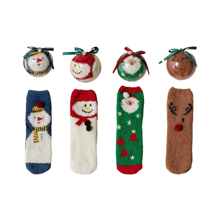 Christmas Sock Ornament Gift Ball – Assorted Holiday Designs