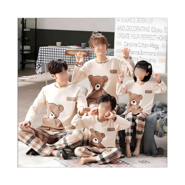 Family Matching Pajama Set – Cute Bear / Cartoon Designs