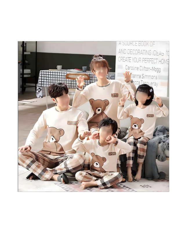 Family Matching Pajama Set – Cute Bear / Cartoon Designs