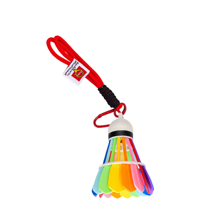 Premium 3D Printed Rainbow Shuttlecock – Multi-Color Bag Charm