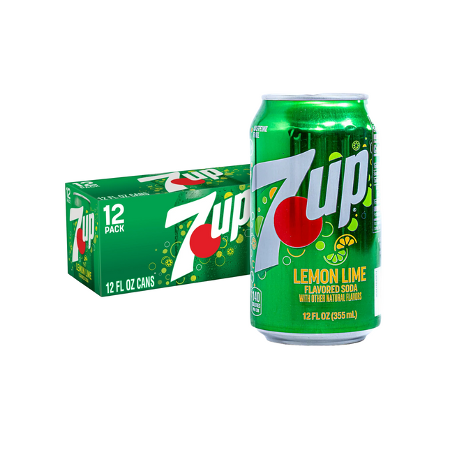 7‑Up Lemon Lime Soda - 12 Cans, 12 fl oz Each | 355ml