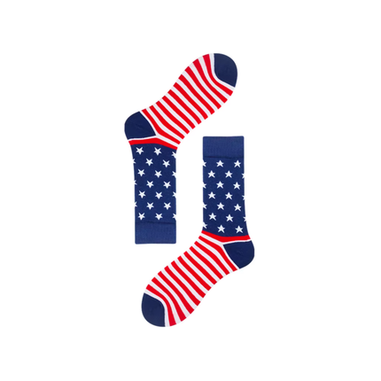 USA Inspired Stars & Stripes Crew Socks – Casual Style