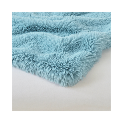 DECOSY Shaggy Long Faux Fur Throw Blanket – 88 x 90 in