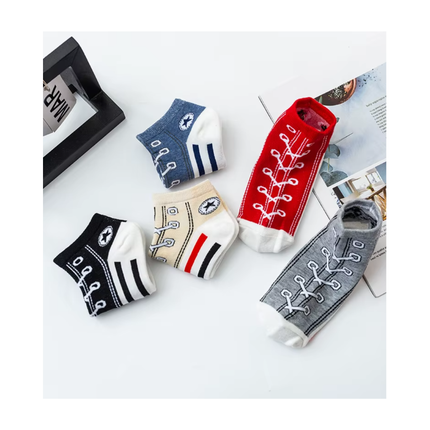Converse-Inspired Sneaker Design Ankle Socks – Low-Cut Casual Style