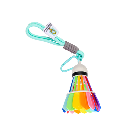 Premium 3D Printed Rainbow Shuttlecock – Multi-Color Bag Charm