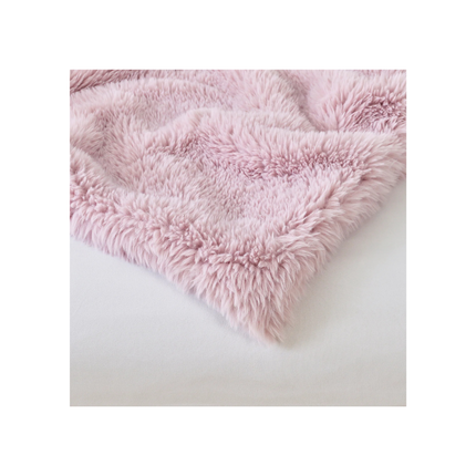 DECOSY Shaggy Long Faux Fur Throw Blanket – 88 x 90 in