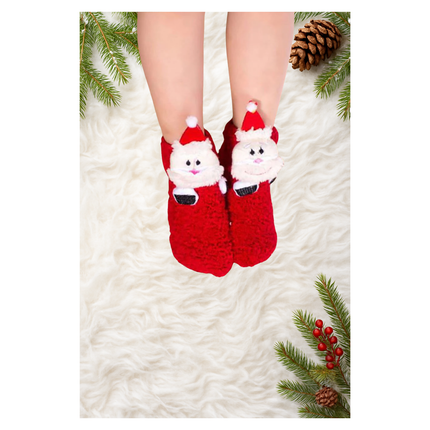 Christmas Santa Above the Ankle Socks – 1 Pair, Kids Size