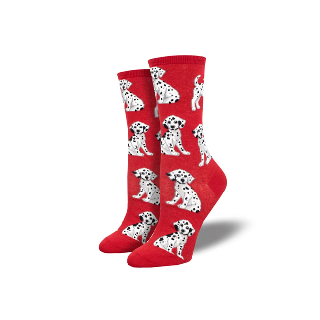Cute Dalmatian Dog Print Crew Socks – Casual Comfort