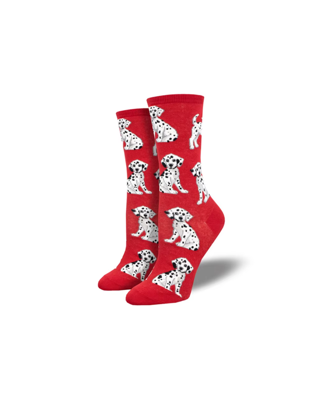 Cute Dalmatian Dog Print Crew Socks – Casual Comfort