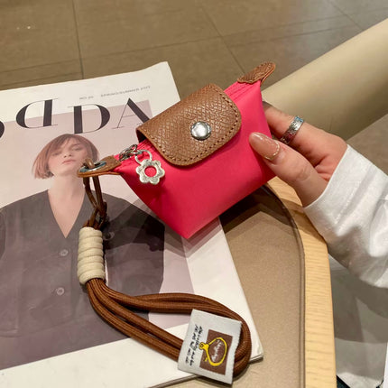 Mini Color Block Nylon Coin Purse – Bag Charm & Accessory