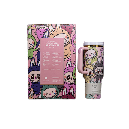 Stanley x Labubu Flip Straw Quencher Tumbler Dupe – 40oz | 1.18L