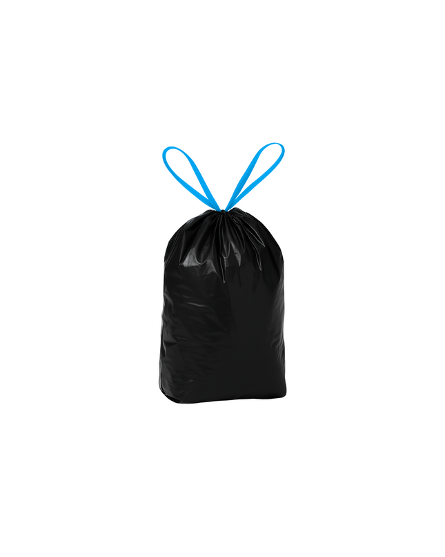8 Gallon Drawstring Trash Bags Black – 50 pcs, 19.68 x 21.65 in