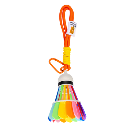 Premium 3D Printed Rainbow Shuttlecock – Multi-Color Bag Charm