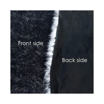 DECOSY Luxury Faux Fur Throw Blanket – Silver Gray, 88 x 90 in