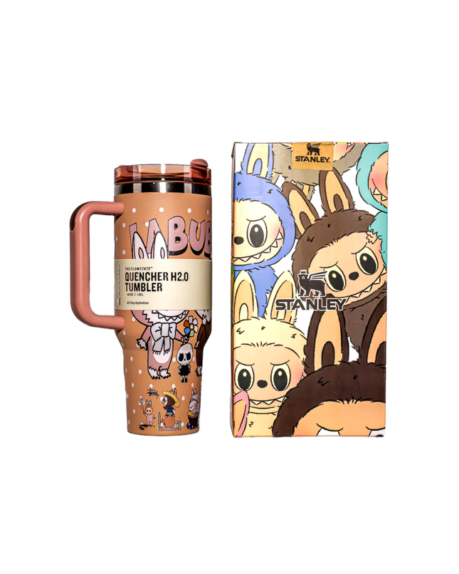 Stanley x Labubu Quencher H2.0 Tumbler Dupe – 40oz | 1.18L Capacity