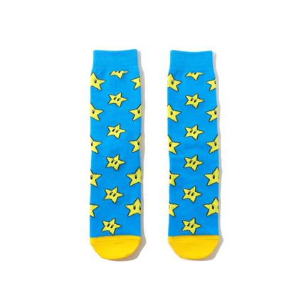 Retro Video Game–Inspired Crew Socks – Novelty Casual Style
