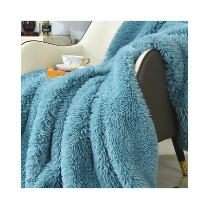 DECOSY Shaggy Long Faux Fur Throw Blanket – 88 x 90 in
