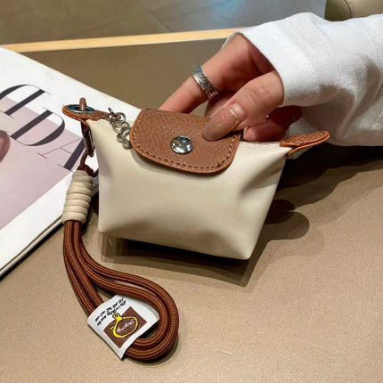 Mini Color Block Nylon Coin Purse – Bag Charm & Accessory