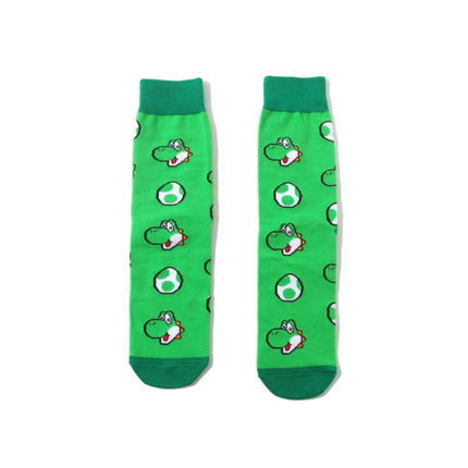 Retro Video Game–Inspired Crew Socks – Novelty Casual Style