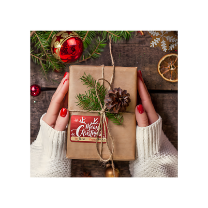 Christmas Gift Label Stickers – 8 Designs, 6 Sheets per Pack