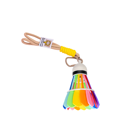 Premium 3D Printed Rainbow Shuttlecock – Multi-Color Bag Charm