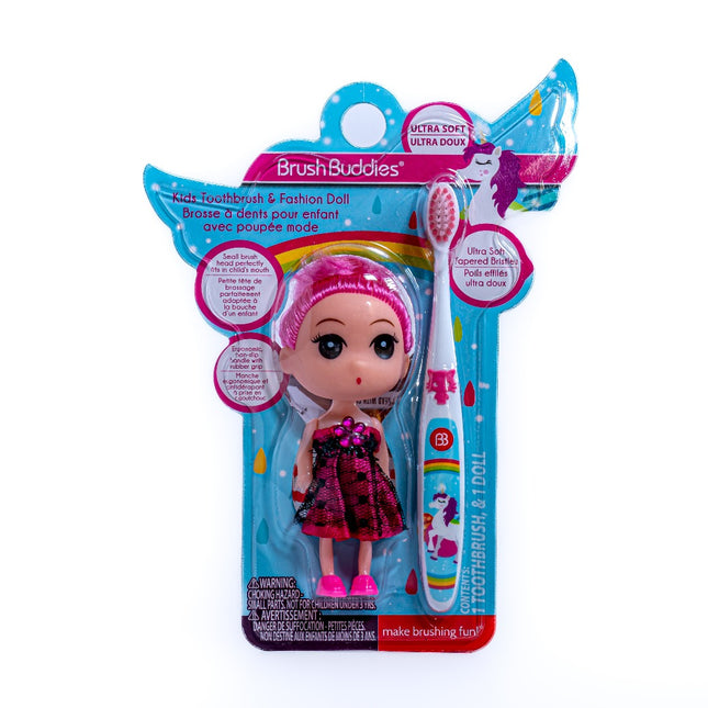 Brush Buddies Kids Toothbrush & Fashion Doll – Pink