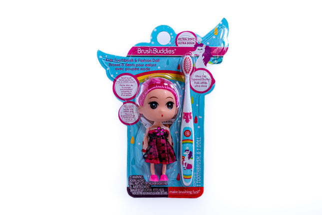 Brush Buddies Kids Toothbrush & Fashion Doll – Pink