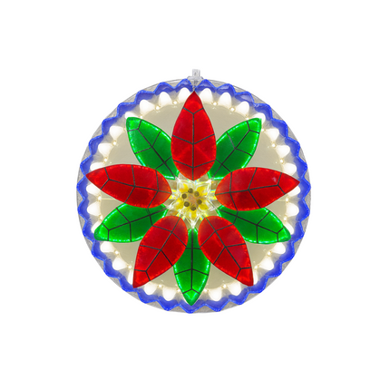Christmas Lantern “Poinsettia” Design – 30 inches